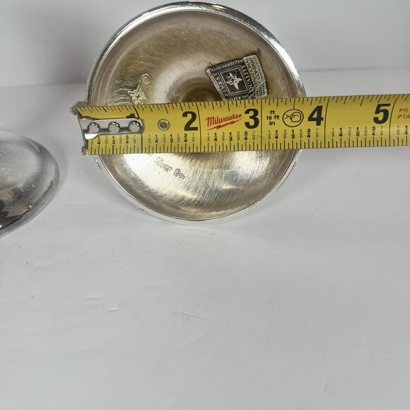 Candle Holders Silver Plated With Patina. Dinner Party Decor - Picture 10 of 11